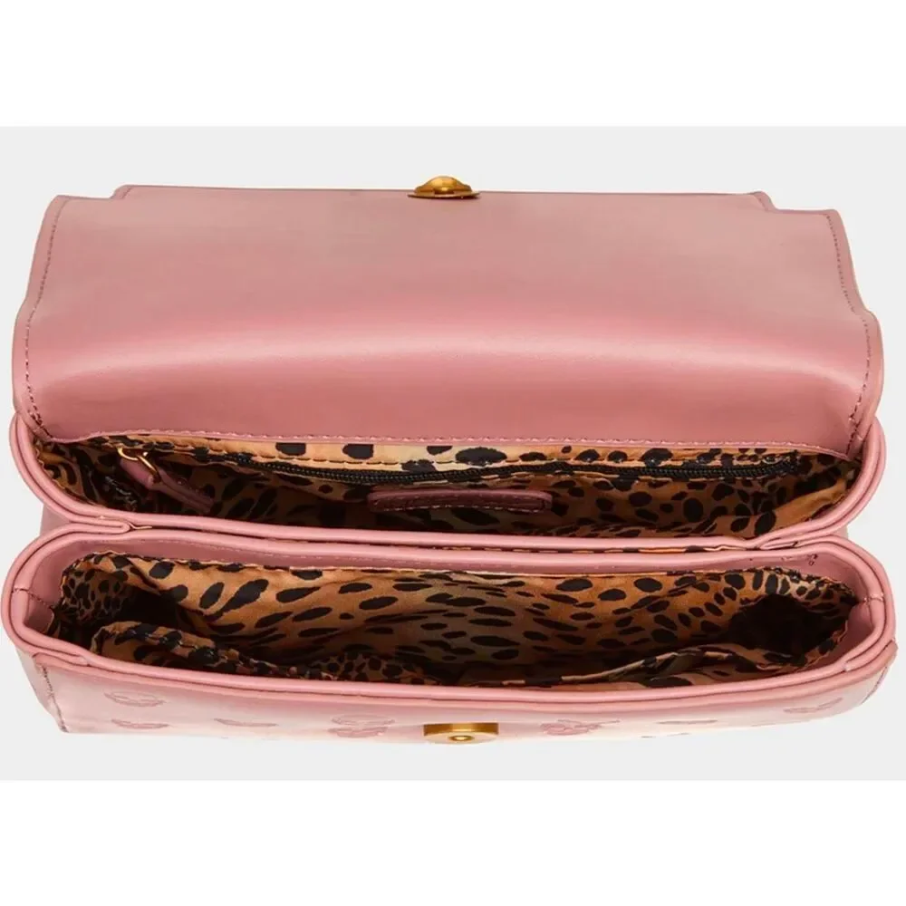 NWT~BETSEY JOHNSON Skullicious Top Handle Satchel Bag in Blush/Taupe